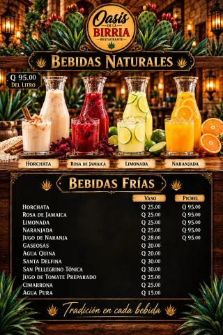 Bebidas naturales y frías